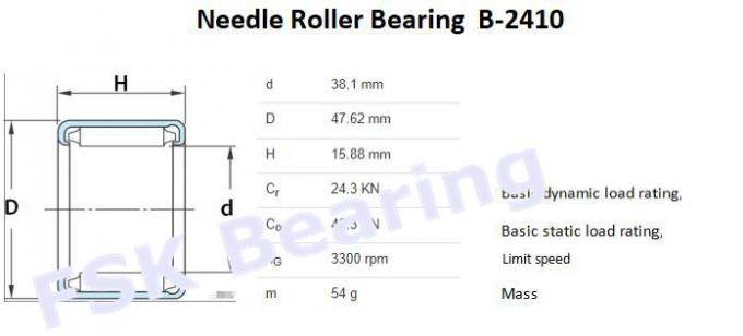 Volledig de Rollager B 2410 van de Aanvullingsnaald Textielmachines Centimeter voor centimeter verplaatste Grootte 0