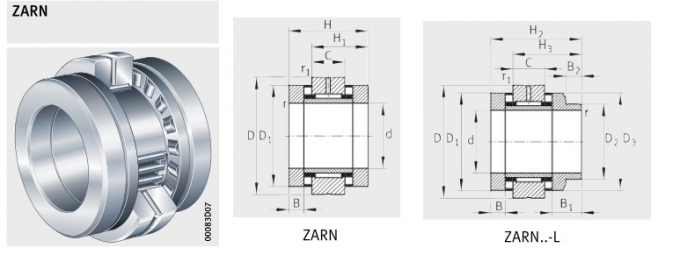 Radiaal van de de Naaldrol van ZARN90180- LTV van de het Lager Bidirectioneel Duw Cilindrisch de Rollager voor Werktuigmachine 0