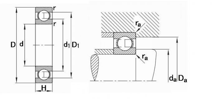 Dubbele Verbinding 6302 van het de GroefKogellager van 2RS de Diepe Hoge snelheid 15mm × 42mm × 13mm 0