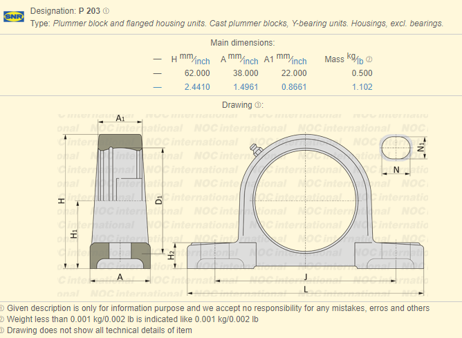 Het metrische van de het Blokeenheid van het Groottep203 Hoofdkussen van het Gietijzerroestvrij staal Verticale Type Uit gegoten staal 0