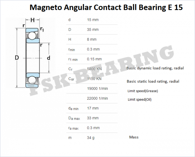 Magneetontsteking euro 15 Hoekig ContactKogellager voor het Messingskooi van de Gravuremachine 0